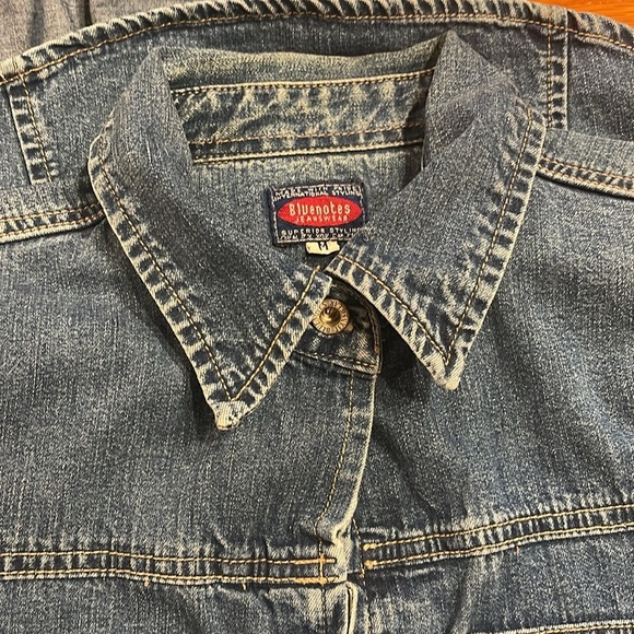 Bluenotes M faded zip/button tab pocket vintage tailored jean jacket 90’s - Picture 4 of 6